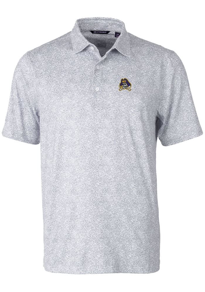 Men's Antigua Gray ECU Pirates Affluent Polo