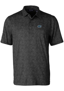 Cutter and Buck Florida Gators Mens Black Pike Constellation Short Sleeve Polo