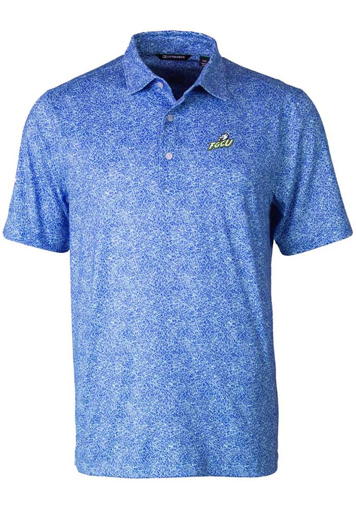 Cutter and Buck Florida Gulf Coast Eagles Mens Blue Pike Constellation Short Sleeve Polo