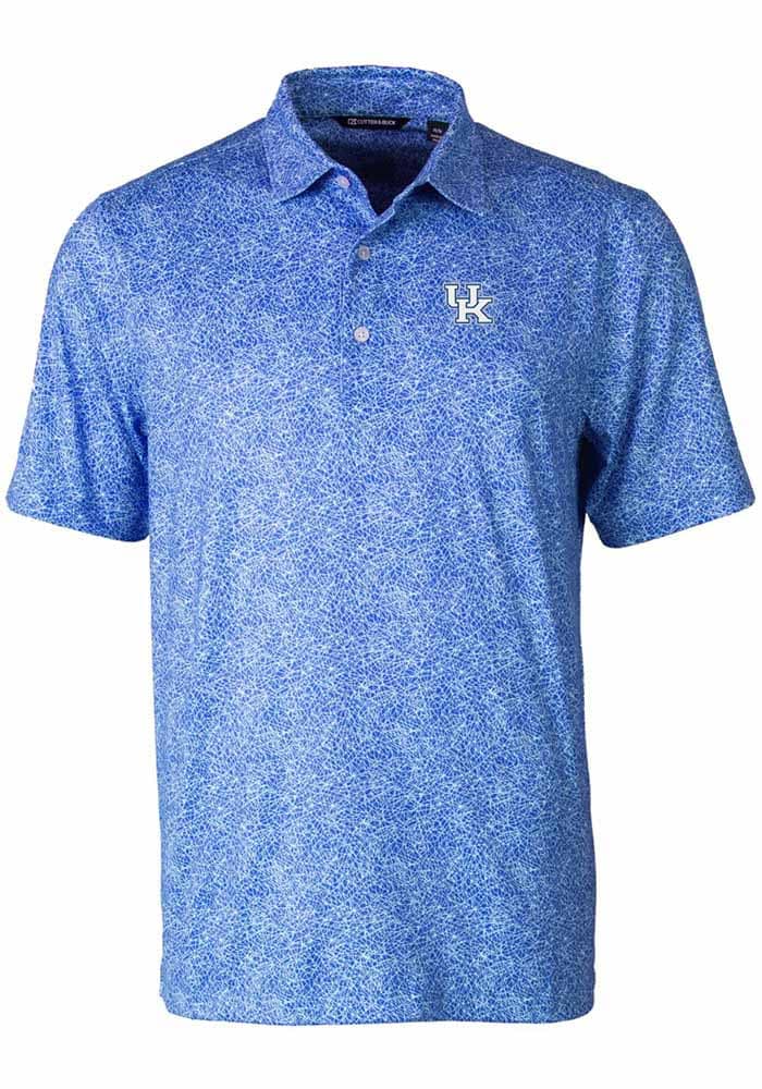 Cutter and Buck Kentucky Wildcats Mens Blue Pike Constellation Short Sleeve Polo