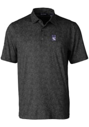 Cutter and Buck Northwestern Wildcats Mens Black Pike Constellation Short Sleeve Polo