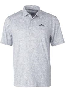 Cutter and Buck Notre Dame Fighting Irish Mens Grey Pike Constellation Short Sleeve Polo