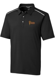 Cutter and Buck Arizona State Sun Devils Mens Black Fusion Short Sleeve Polo