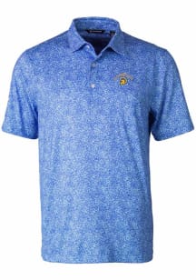 Cutter and Buck San Jose State Spartans Mens Blue Pike Constellation Short Sleeve Polo