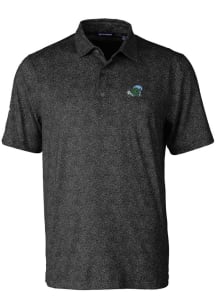 Cutter and Buck Tulane Green Wave Mens Black Pike Constellation Short Sleeve Polo