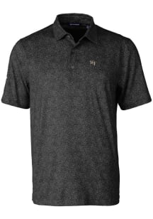 Cutter and Buck Wake Forest Demon Deacons Mens Black Pike Constellation Short Sleeve Polo