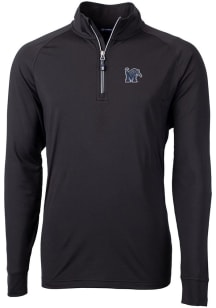 Cutter and Buck Memphis Tigers Mens Black Adapt Eco Knit Long Sleeve 1/4 Zip Pullover