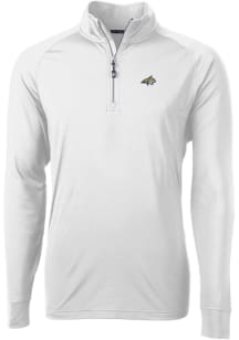 Cutter and Buck Montana State Bobcats Mens White Adapt Eco Knit Long Sleeve 1/4 Zip Pullover