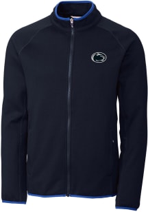Mens Penn State Nittany Lions Navy Blue Cutter and Buck Discovery Medium Weight Jacket