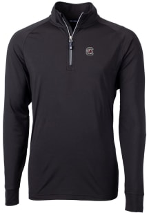Cutter and Buck South Carolina Gamecocks Mens Black Adapt Eco Knit Long Sleeve 1/4 Zip Pullover