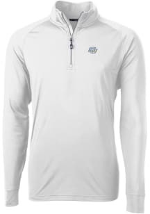 Cutter and Buck Southern University Jaguars Mens White Adapt Eco Knit Long Sleeve 1/4 Zip Pullov..