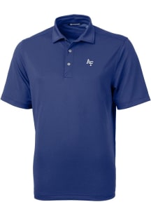Cutter and Buck Air Force Mens Blue Virtue Eco Pique Short Sleeve Polo