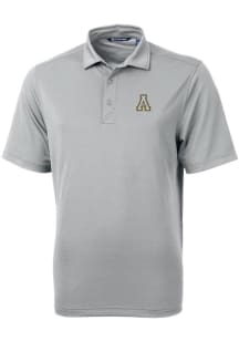 Cutter and Buck Appalachian State Mountaineers Mens Grey Virtue Eco Pique Short Sleeve Polo