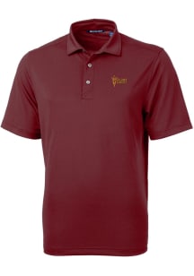 Cutter and Buck Arizona State Sun Devils Mens Red Virtue Eco Pique Short Sleeve Polo