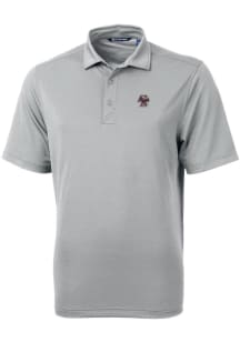 Cutter and Buck Boston College Eagles Mens Grey Virtue Eco Pique Short Sleeve Polo