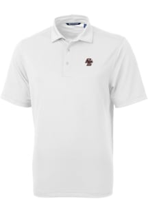Cutter and Buck Boston College Eagles Mens White Virtue Eco Pique Short Sleeve Polo