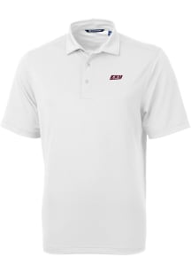Cutter and Buck Eastern Kentucky Colonels Mens White Virtue Eco Pique Short Sleeve Polo