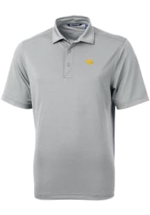 Cutter and Buck Iowa Hawkeyes Mens Grey Virtue Eco Pique Short Sleeve Polo