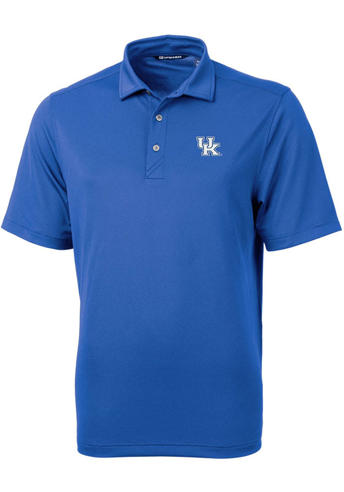 Cutter and Buck K-State Wildcats Mens Blue Virtue Eco Pique Short Sleeve Polo