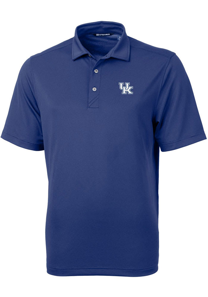 Cutter and Buck K-State Wildcats Mens Blue Virtue Eco Pique Short Sleeve Polo