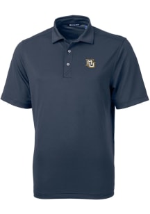 Cutter and Buck Marquette Golden Eagles Mens Navy Blue Virtue Eco Pique Short Sleeve Polo