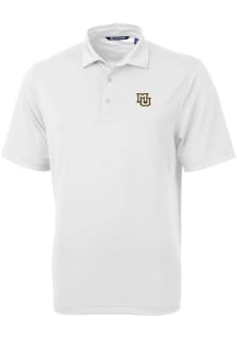 Cutter and Buck Marquette Golden Eagles Mens White Virtue Eco Pique Short Sleeve Polo