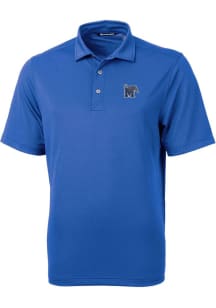 Cutter and Buck Memphis Tigers Mens Blue Virtue Eco Pique Short Sleeve Polo