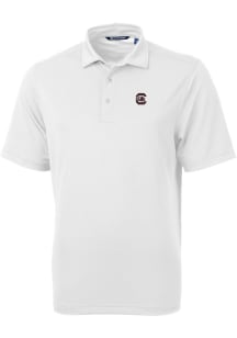 Cutter and Buck South Carolina Gamecocks Mens White Virtue Eco Pique Short Sleeve Polo