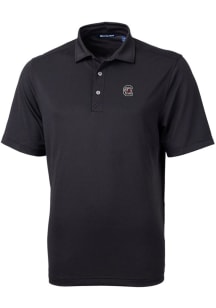 Cutter and Buck South Carolina Gamecocks Mens Black Virtue Eco Pique Short Sleeve Polo