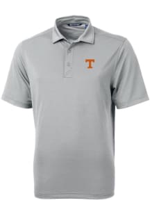 Cutter and Buck Tennessee Volunteers Mens Grey Virtue Eco Pique Short Sleeve Polo