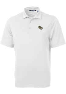 Cutter and Buck UCF Knights Mens White Virtue Eco Pique Short Sleeve Polo