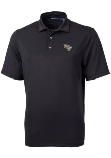 Cutter and Buck UCF Knights Mens Black Virtue Eco Pique Short Sleeve Polo