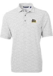 Cutter and Buck Drexel Dragons Mens Grey Virtue Eco Pique Botanical Short Sleeve Polo