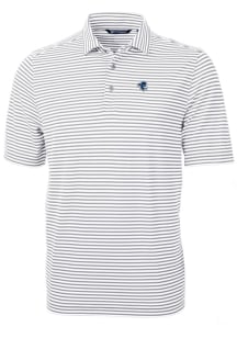 Cutter and Buck Seton Hall Pirates Mens Grey Virtue Eco Pique Stripe Short Sleeve Polo