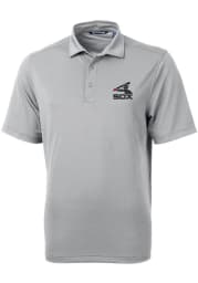 Cutter and Buck Chicago White Sox Mens Grey Virtue Short Sleeve Polo