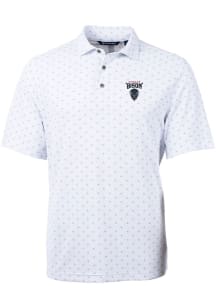 Cutter and Buck Howard Bison Mens White Virtue Eco Pique Tile Short Sleeve Polo