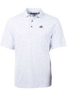 Cutter and Buck Montana State Bobcats Mens White Virtue Eco Pique Tile Short Sleeve Polo