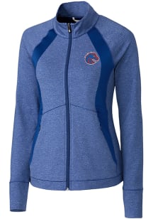 Cutter and Buck Boise State Broncos Womens Blue Shoreline Light Weight Jacket