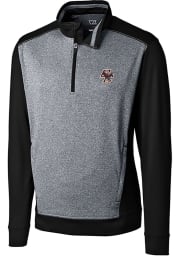 Cutter and Buck Boston College Eagles Mens Black Replay Long Sleeve 1/4 Zip Pullover