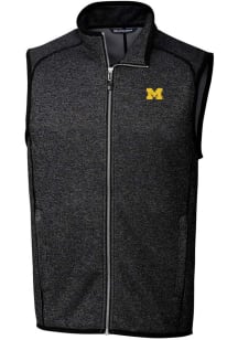Mens Michigan Wolverines Grey Cutter and Buck Mainsail Vest