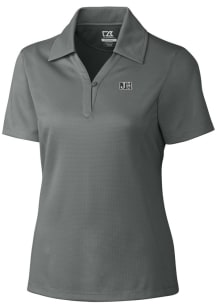Cutter and Buck Jackson State Tigers Womens Grey Drytec Genre Textured Short Sleeve Polo Shirt