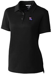 Cutter and Buck Louisiana Tech Bulldogs Womens Black Advantage Pique Short Sleeve Polo Shirt