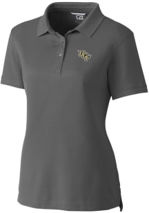 Cutter and Buck UCF Knights Womens Grey Advantage Pique Short Sleeve Polo Shirt
