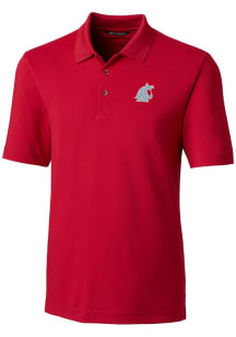 Cutter and Buck Washington State Cougars Mens Red Forge Short Sleeve Polo