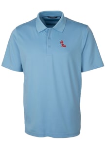 Cutter and Buck Ole Miss Rebels Mens Blue Forge Short Sleeve Polo
