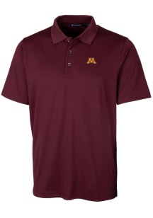 Cutter and Buck Minnesota Golden Gophers Mens Red Forge Short Sleeve Polo