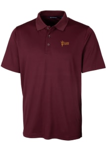 Cutter and Buck Arizona State Sun Devils Mens Red Forge Short Sleeve Polo