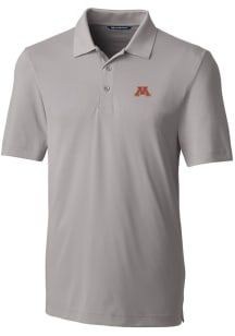 Cutter and Buck Minnesota Golden Gophers Mens Grey Forge Short Sleeve Polo