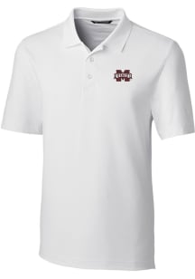 Cutter and Buck Mississippi State Bulldogs Mens White Forge Short Sleeve Polo