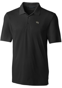 Cutter and Buck Wake Forest Demon Deacons Mens Black Forge Short Sleeve Polo